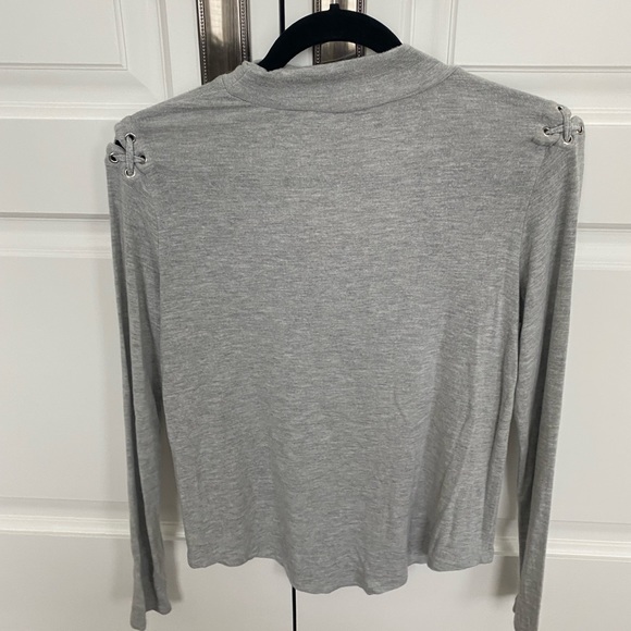 Generation love cotton grey long sleeve with stitching detail and turtle neck. - Picture 2 of 2